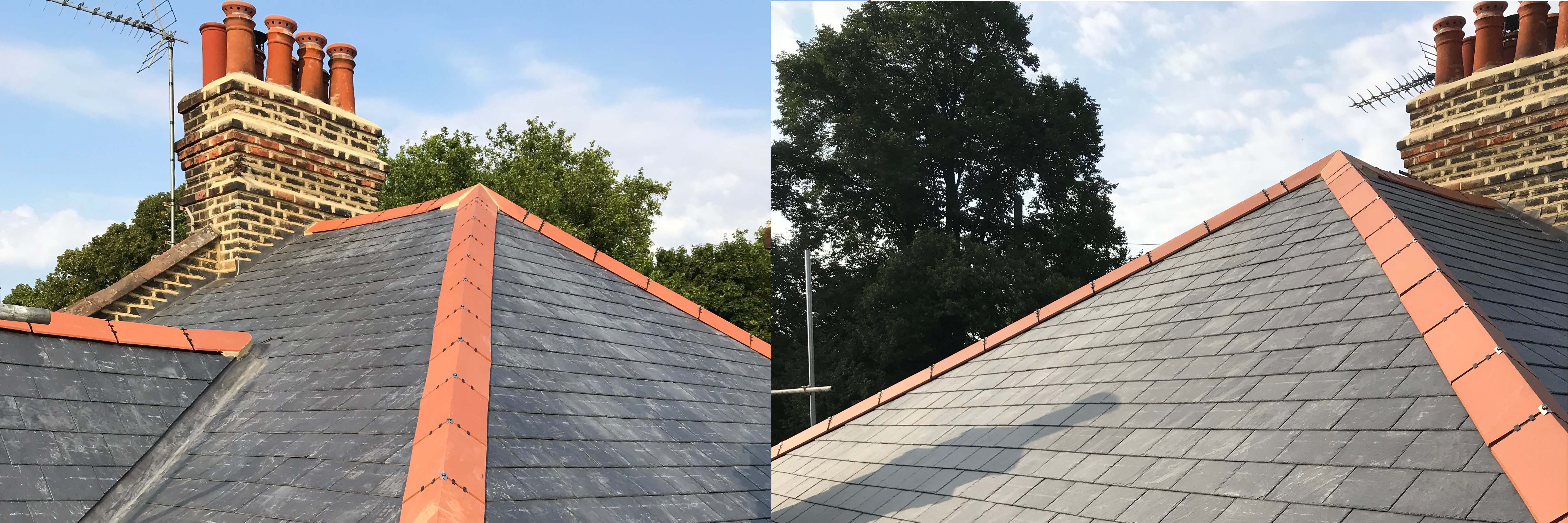 Completed roofing project in London